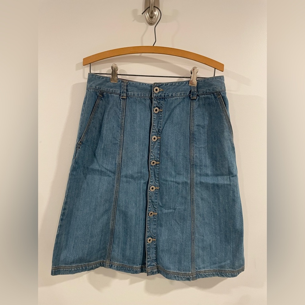 Eddie Bauer Knee Length Denim Skirt